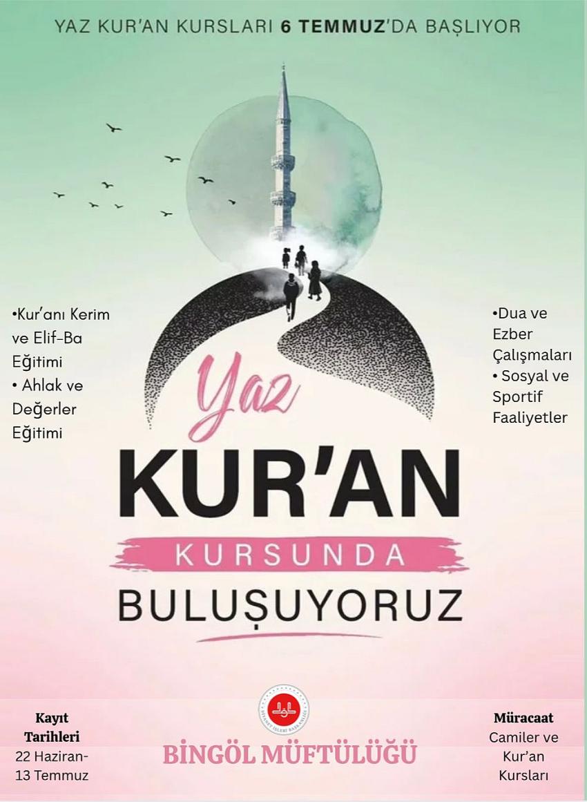 Yaz Kur’an Kursları Kayıt Dönemi Başlıyor
