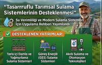 Tarımsal Sulama Yatırımlarına Destek Verilecek 