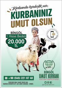 Bingöl Umut Kervanı’ndan 258 Aileye Yardım ve Kurban Bağışı Çağrısı